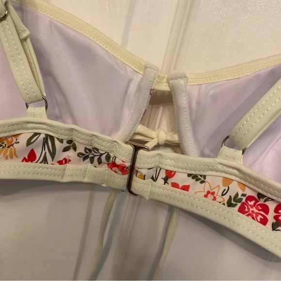 NWT Cider Underwire Floral Cheeky Fully Lined Bikini Swimsuit Small - Picture 7 of 15
